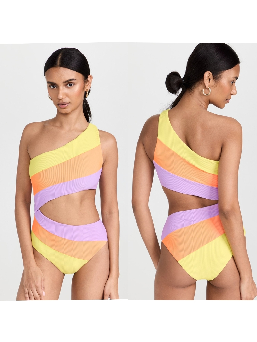 Beach Riot Joyce One Piece Ribbed Cutout Swimsuit - Picture 2 of 7